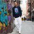 Men's Graffiti Long Sleeve Tee Turquoise & Purple S - Kingz Crown | Hip - Hop Streetwear Tee - Stykonz Graffiti Streetwear