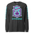 Men's Graffiti Long Sleeve Tee Turquoise & Purple S - Kingz Crown | Hip - Hop Streetwear Tee - Stykonz Graffiti Streetwear
