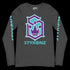 Men's Graffiti Long Sleeve Tee Turquoise & Purple S - Kingz Crown | Hip - Hop Streetwear Tee - Stykonz Graffiti Streetwear