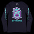 Men's Graffiti Long Sleeve Tee Turquoise & Purple S - Kingz Crown | Hip - Hop Streetwear Tee - Stykonz Graffiti Streetwear