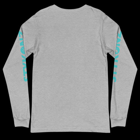 Men's Graffiti Long Sleeve Tee Turquoise & Purple S - Kingz Crown | Hip - Hop Streetwear Tee - Stykonz Graffiti Streetwear