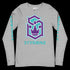 Men's Graffiti Long Sleeve Tee Turquoise & Purple S - Kingz Crown | Hip - Hop Streetwear Tee - Stykonz Graffiti Streetwear