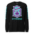 Men's Graffiti Long Sleeve Tee Turquoise & Purple S - Kingz Crown | Hip - Hop Streetwear Tee - Stykonz Graffiti Streetwear