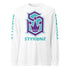 Men's Graffiti Long Sleeve Tee Turquoise & Purple S - Kingz Crown | Hip - Hop Streetwear Tee - Stykonz Graffiti Streetwear