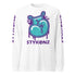 Men's Graffiti Long Sleeve Tee Turquoise S - Kingz 2Line Throwup | Hip - Hop Streetwear Tee - Stykonz Graffiti Streetwear
