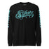 Men's Graffiti Long Sleeve Tee Turquoise Scriptkonz | Hip - Hop Streetwear Tee - Stykonz Graffiti Streetwear