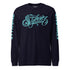 Men's Graffiti Long Sleeve Tee Turquoise Scriptkonz | Hip - Hop Streetwear Tee - Stykonz Graffiti Streetwear