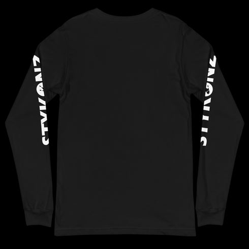 Men's Graffiti Long Sleeve Tee White Scriptkonz | Hip - Hop Streetwear Tee - Stykonz Graffiti Streetwear