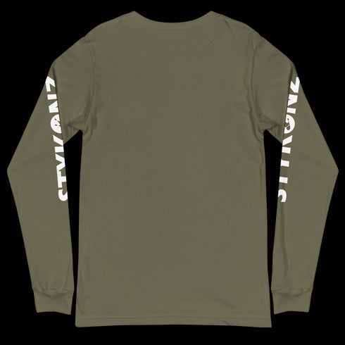 Men's Graffiti Long Sleeve Tee White Scriptkonz | Hip - Hop Streetwear Tee - Stykonz Graffiti Streetwear