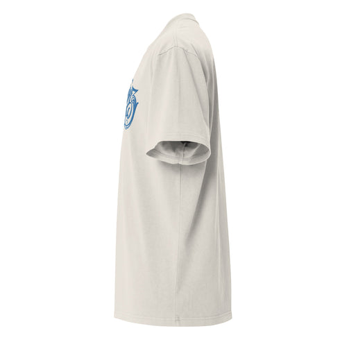 Men's Graffiti Oversized Faded T-Shirt XL Embroidered B - Blue Scriptkonz | Hip - Hop Streetwear T-Shirt - Stykonz Graffiti Streetwear