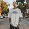 Men's Graffiti Oversized Faded T-Shirt XL Embroidered B - Blue Scriptkonz | Hip - Hop Streetwear T-Shirt - Stykonz Graffiti Streetwear