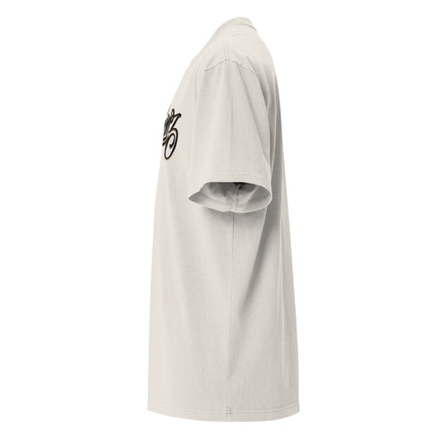 Men's Graffiti Oversized Faded T-Shirt XL Embroidered Black n Gold Scriptkonz | Hip - Hop Streetwear T-Shirt - Stykonz Graffiti Streetwear