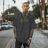 Men's Graffiti Oversized Faded T-Shirt XL Embroidered Gold Scriptkonz | Hip - Hop Streetwear T-Shirt - Stykonz Graffiti Streetwear