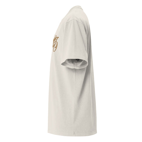 Men's Graffiti Oversized Faded T-Shirt XL Embroidered Gold Scriptkonz | Hip - Hop Streetwear T-Shirt - Stykonz Graffiti Streetwear