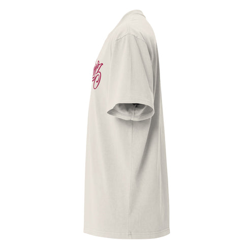 Men's Graffiti Oversized Faded T-Shirt XL Embroidered Hot Pink Scriptkonz | Hip - Hop Streetwear T-Shirt - Stykonz Graffiti Streetwear