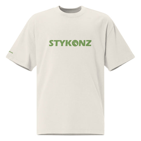 Men's Graffiti Oversized Faded T-Shirt XL Embroidered Kiwi Stykonz Block | Hip - Hop Streetwear T-Shirt - Stykonz Graffiti Streetwear