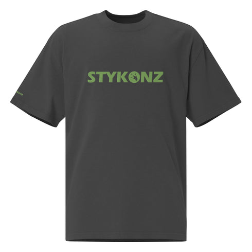 Men's Graffiti Oversized Faded T-Shirt XL Embroidered Kiwi Stykonz Block | Hip - Hop Streetwear T-Shirt - Stykonz Graffiti Streetwear