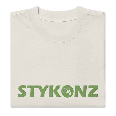Men's Graffiti Oversized Faded T-Shirt XL Embroidered Kiwi Stykonz Block | Hip - Hop Streetwear T-Shirt - Stykonz Graffiti Streetwear