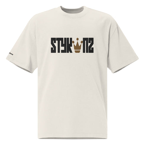 Men's Graffiti Oversized Faded T-Shirt XL Embroidered Stykonz Crown | Hip - Hop Streetwear T-Shirt - Stykonz Graffiti Streetwear
