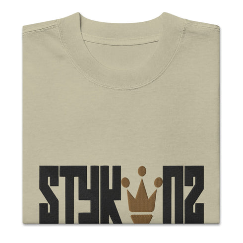 Men's Graffiti Oversized Faded T-Shirt XL Embroidered Stykonz Crown | Hip - Hop Streetwear T-Shirt - Stykonz Graffiti Streetwear