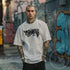 Men's Graffiti Oversized Faded T-Shirt XL Embroidered Stykonz feat Black City Tagz | Hip - Hop Streetwear T-Shirt - Stykonz Graffiti Streetwear