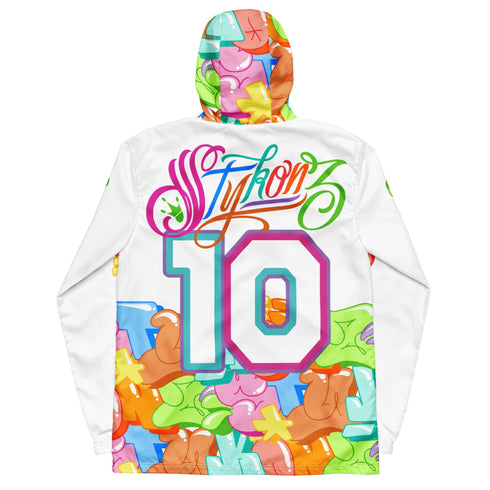 Men’s Graffiti Windbreaker Jacket – Candy Graffiti Hip - Hop Streetwear | Stykonz™ - Stykonz Graffiti Streetwear