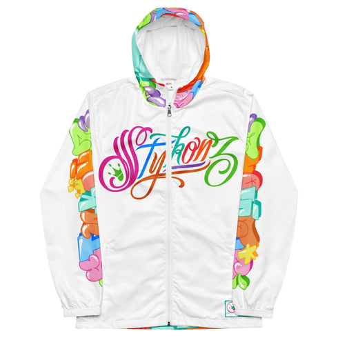 Men’s Graffiti Windbreaker Jacket – Candy Graffiti Hip - Hop Streetwear | Stykonz™ - Stykonz Graffiti Streetwear