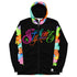 Men’s Graffiti Windbreaker Jacket – Candy on Black Hip - Hop Streetwear | Stykonz™ - Stykonz Graffiti Streetwear
