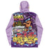 Men’s Graffiti Windbreaker Jacket – Purple “The Train Master” NY Wildstyle Hip - Hop Streetwear | Stykonz™ - Stykonz Graffiti Streetwear
