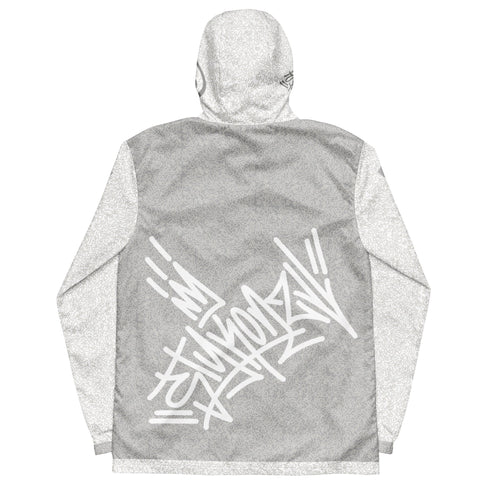 Men’s Graffiti Windbreaker Jacket – White Style Master Tag Hip - Hop Streetwear | Stykonz™ - Stykonz Graffiti Streetwear