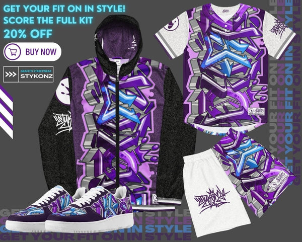 Men’s Stykonz Purple Wildstyle Get Your Fit Kit - Stykonz Graffiti Streetwear