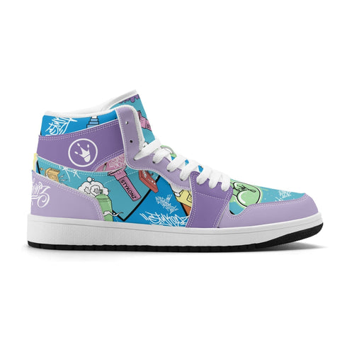 Metari 6T7 High Top Snekonz – 90s Elements V2 | Hip - Hop Streetwear Kicks - Stykonz Graffiti Streetwear