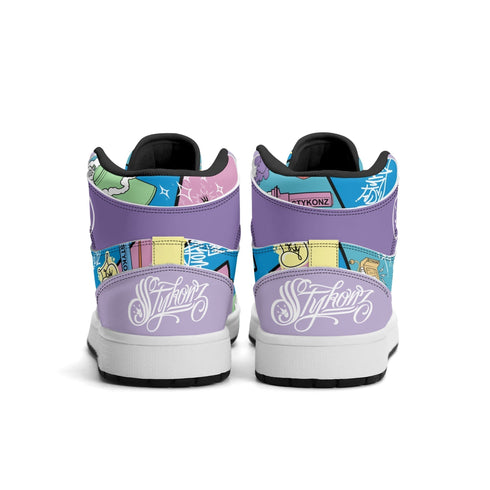 Metari 6T7 High Top Snekonz – 90s Elements V2 | Hip - Hop Streetwear Kicks - Stykonz Graffiti Streetwear