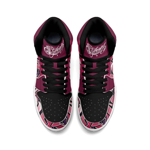Metari 6T7 High Top Snekonz – Black Cherry | Hip - Hop Streetwear Kicks - Stykonz Graffiti Streetwear