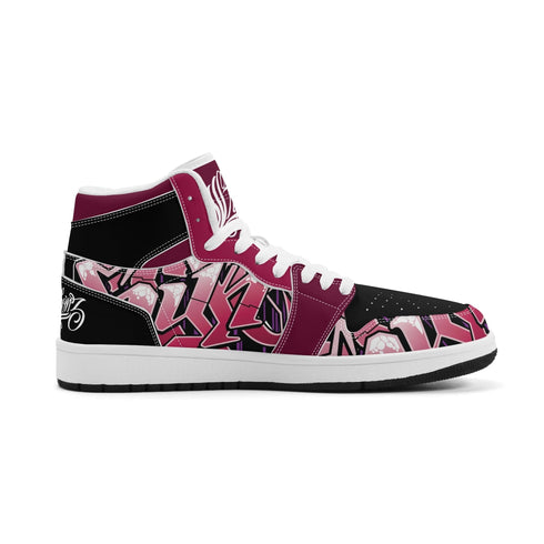 Metari 6T7 High Top Snekonz – Black Cherry | Hip - Hop Streetwear Kicks - Stykonz Graffiti Streetwear