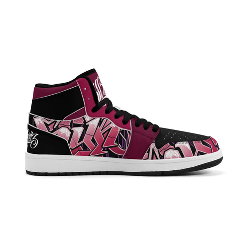 Metari 6T7 High Top Snekonz – Black Cherry | Hip - Hop Streetwear Kicks - Stykonz Graffiti Streetwear