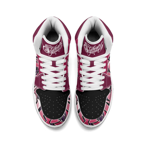 Metari 6T7 High Top Snekonz – Black Cherry | Hip - Hop Streetwear Kicks - Stykonz Graffiti Streetwear