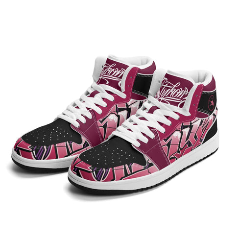 Metari 6T7 High Top Snekonz – Black Cherry | Hip - Hop Streetwear Kicks - Stykonz Graffiti Streetwear