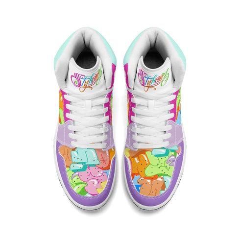 Metari 6T7 High Top Snekonz – Candy | Hip - Hop Streetwear Kicks - Stykonz Graffiti Streetwear