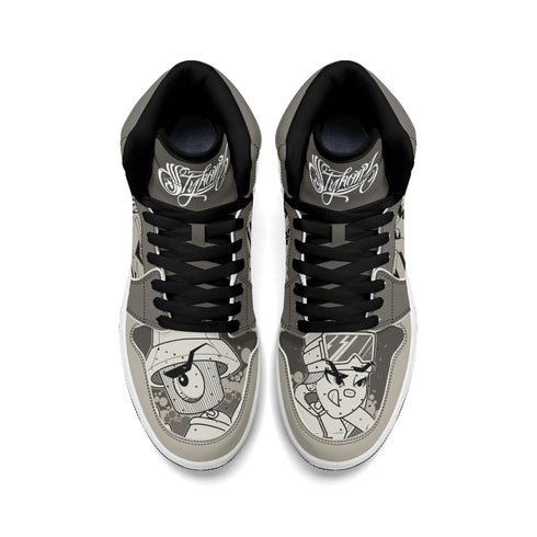 Metari 6T7 High Top Snekonz – Chromium | Hip - Hop Streetwear Kicks - Stykonz Graffiti Streetwear