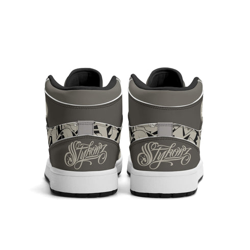 Metari 6T7 High Top Snekonz – Chromium | Hip - Hop Streetwear Kicks - Stykonz Graffiti Streetwear