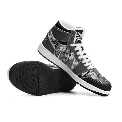 Metari 6T7 High Top Snekonz – Comic Stykonz 1 Black | Hip - Hop Streetwear Kicks - Stykonz Graffiti Streetwear