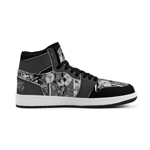 Metari 6T7 High Top Snekonz – Comic Stykonz 1 Black | Hip - Hop Streetwear Kicks - Stykonz Graffiti Streetwear