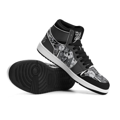 Metari 6T7 High Top Snekonz – Comic Stykonz 1 Black | Hip - Hop Streetwear Kicks - Stykonz Graffiti Streetwear