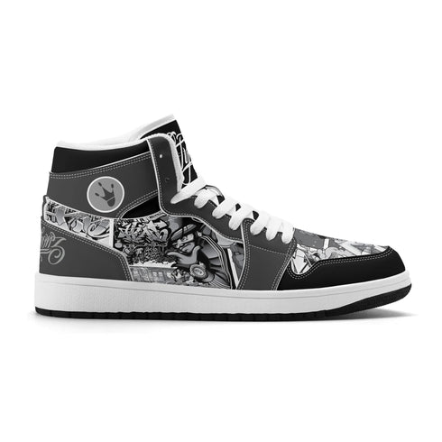 Metari 6T7 High Top Snekonz – Comic Stykonz 1 Black | Hip - Hop Streetwear Kicks - Stykonz Graffiti Streetwear