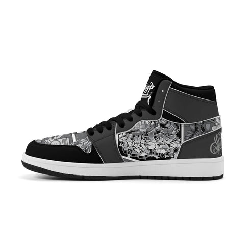 Metari 6T7 High Top Snekonz – Comic Stykonz 1 Black | Hip - Hop Streetwear Kicks - Stykonz Graffiti Streetwear