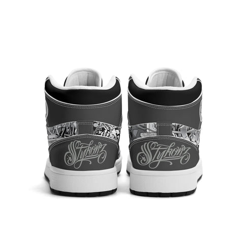 Metari 6T7 High Top Snekonz – Comic Stykonz 1 Black | Hip - Hop Streetwear Kicks - Stykonz Graffiti Streetwear