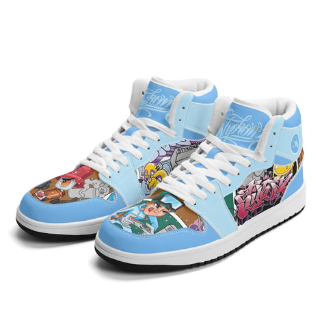 Metari 6T7 High Top Snekonz – Comic Stykonz 1 | Hip - Hop Streetwear Kicks - Stykonz Graffiti Streetwear