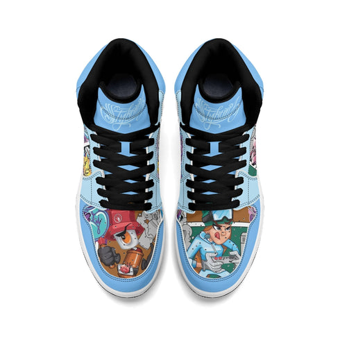 Metari 6T7 High Top Snekonz – Comic Stykonz 1 | Hip - Hop Streetwear Kicks - Stykonz Graffiti Streetwear
