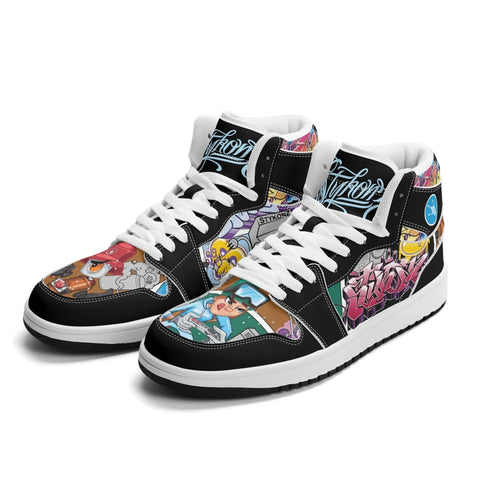 Metari 6T7 High Top Snekonz – Comic Stykonz 1 V2 | Hip - Hop Streetwear Kicks - Stykonz Graffiti Streetwear